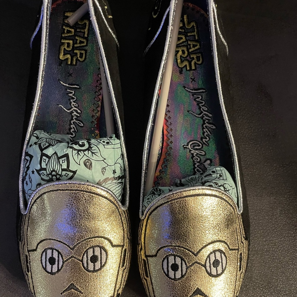Irregular Choice Star Wars Shoes C3P0 in box - Picture 3 of 4